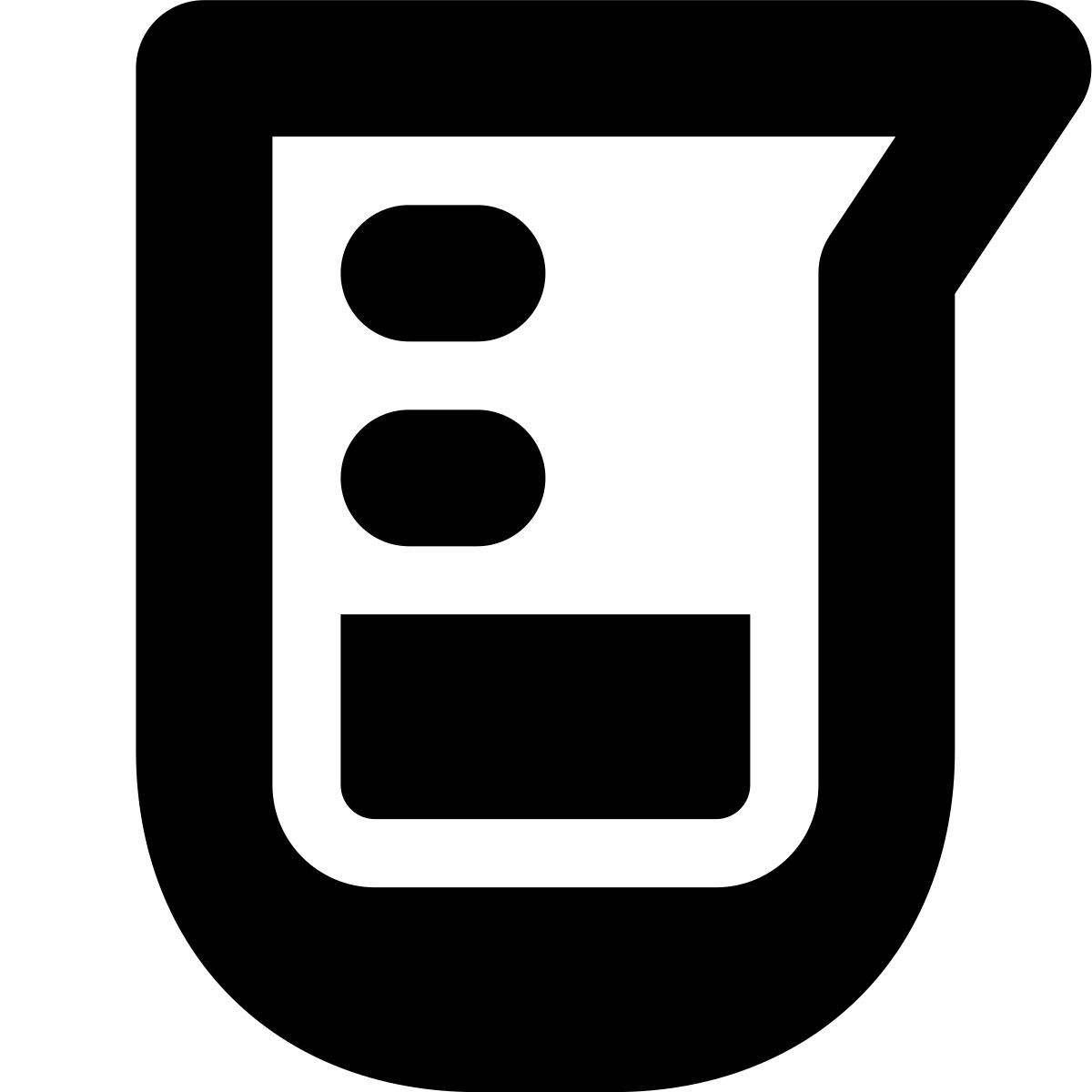 tiny bold style cilindro di misurazione icon