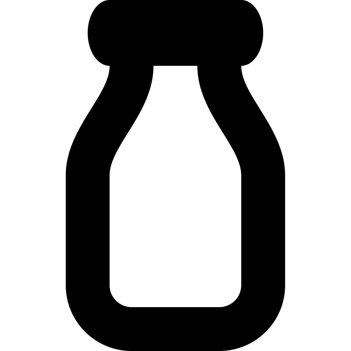 tiny bold style bouteille de lait icon