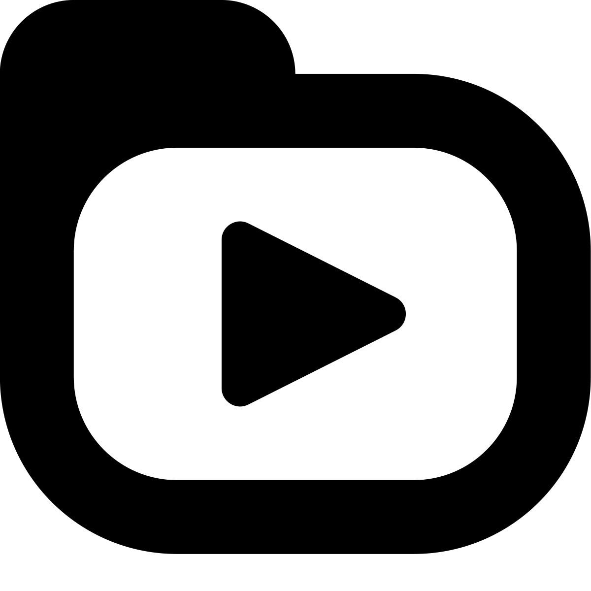 tiny bold style cartella film icon