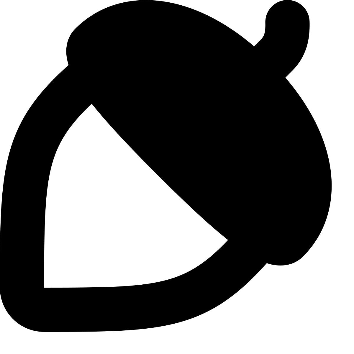 tiny bold style nut icon