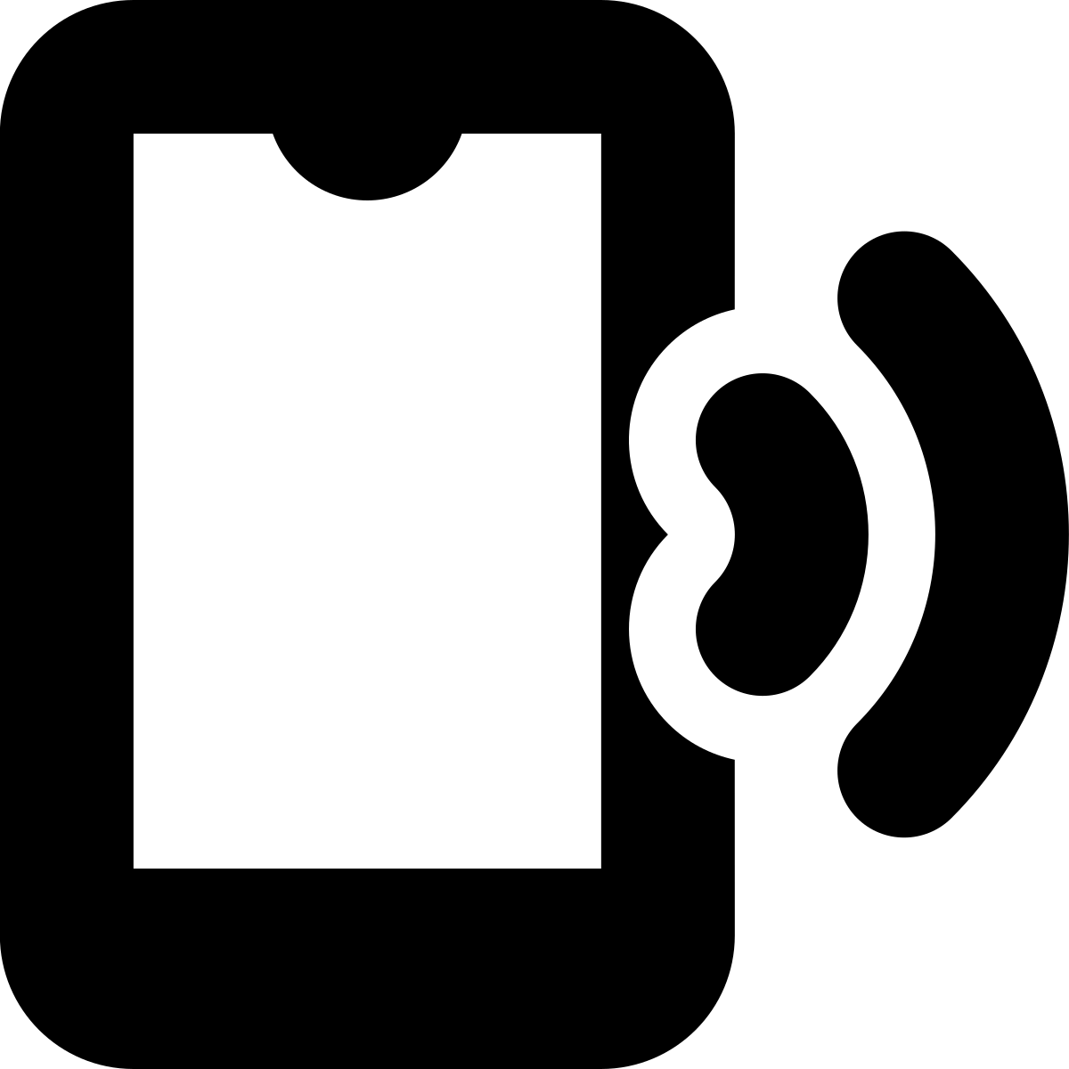 tiny bold style phonelink ring icon