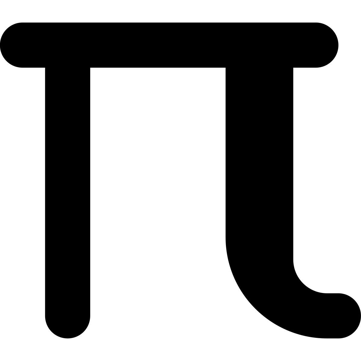 tiny bold style pi icon