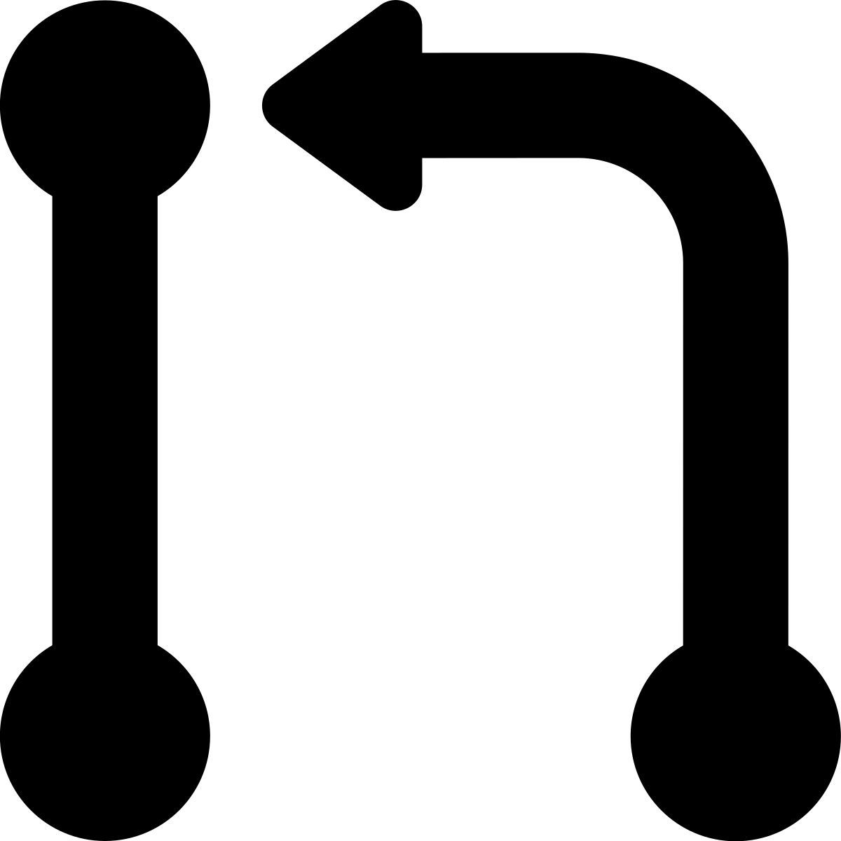 tiny bold style richiesta di pull icon