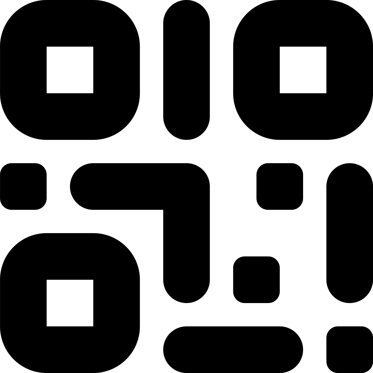tiny bold style qr code icon