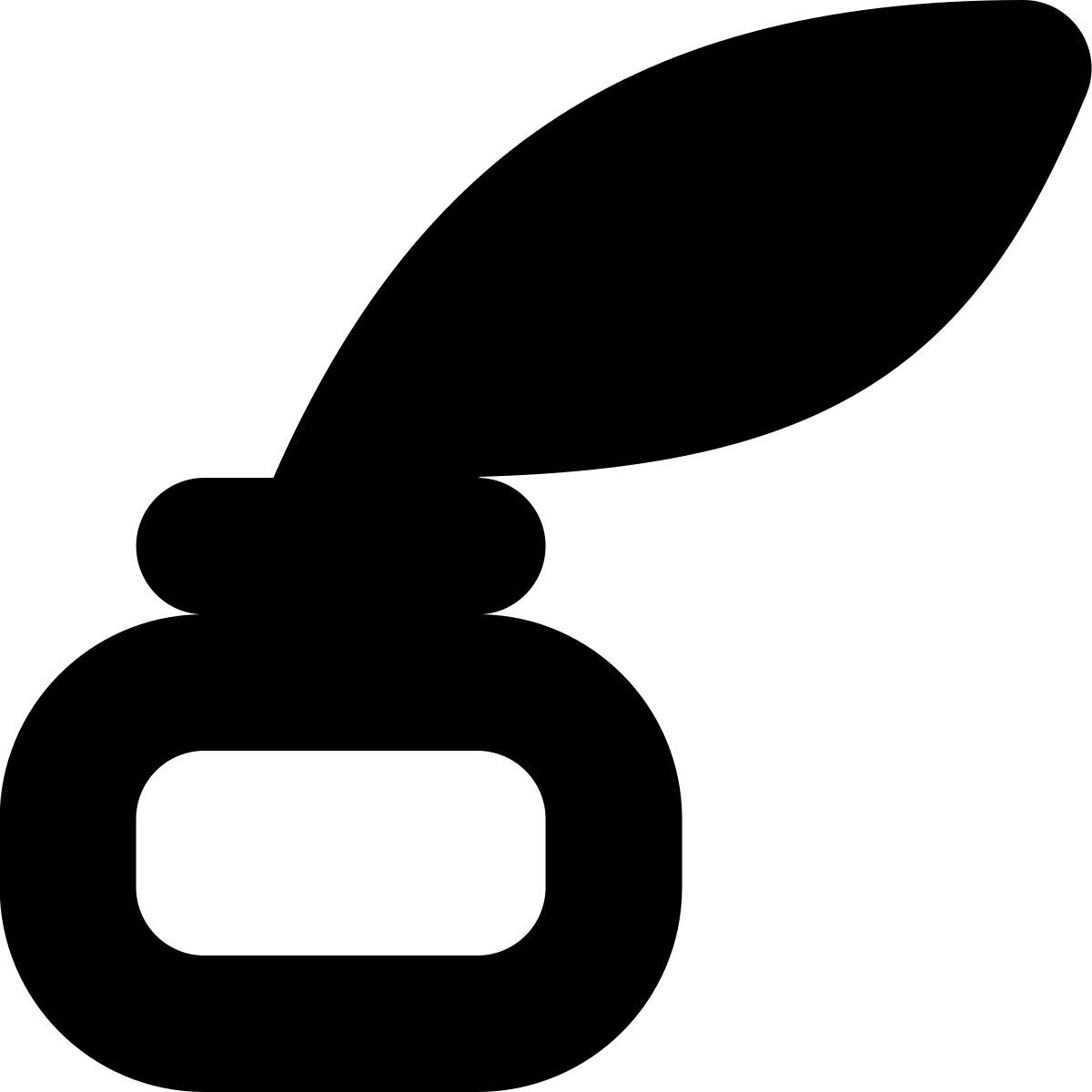 tiny bold style pluma con tinta icon