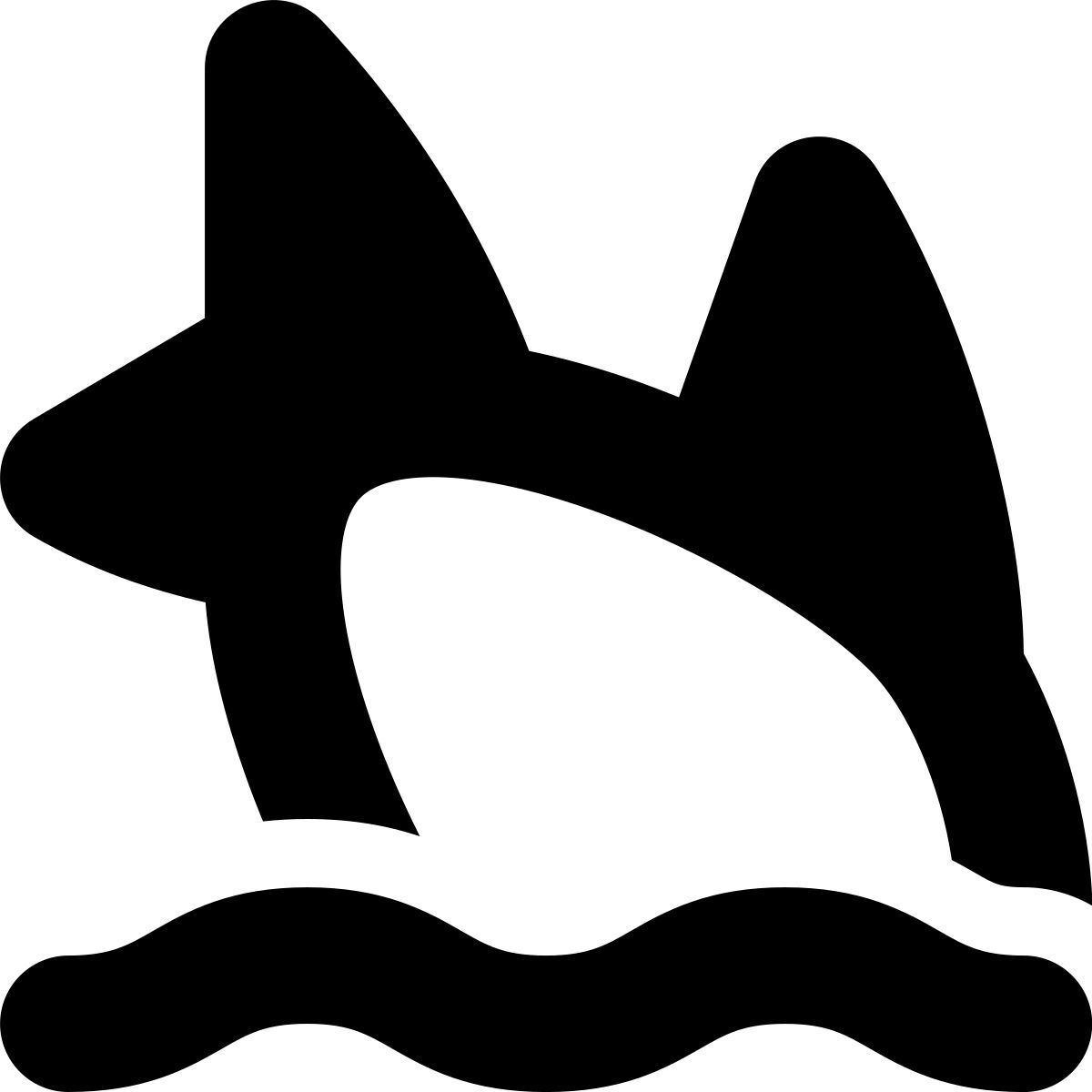 tiny bold style pesce rilasciato icon