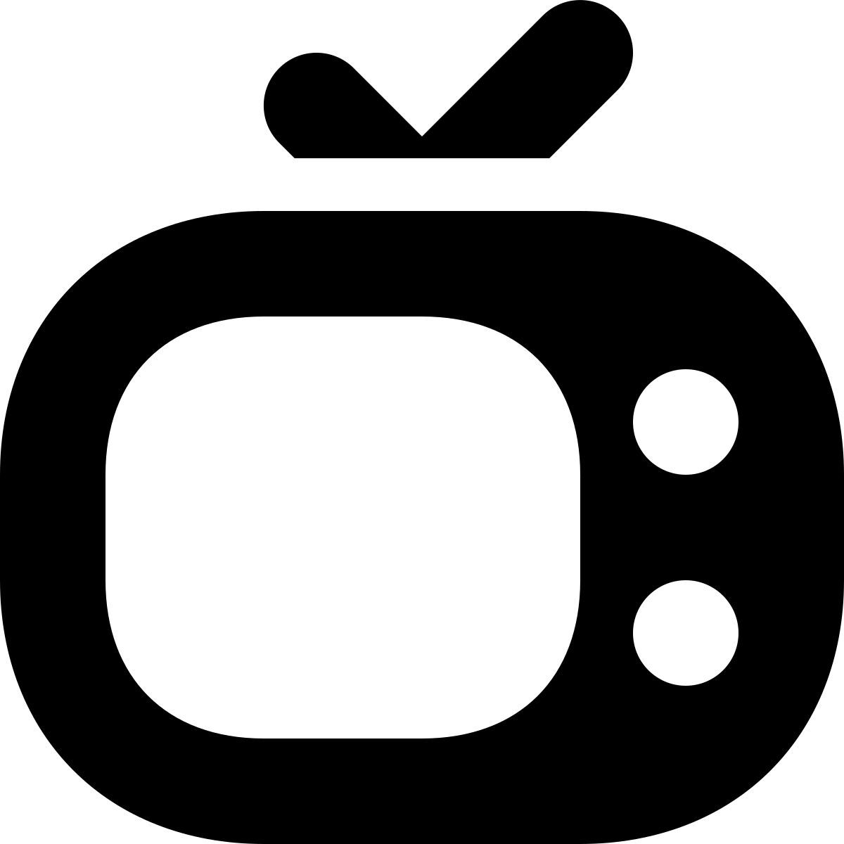 tiny bold style retro tv icon