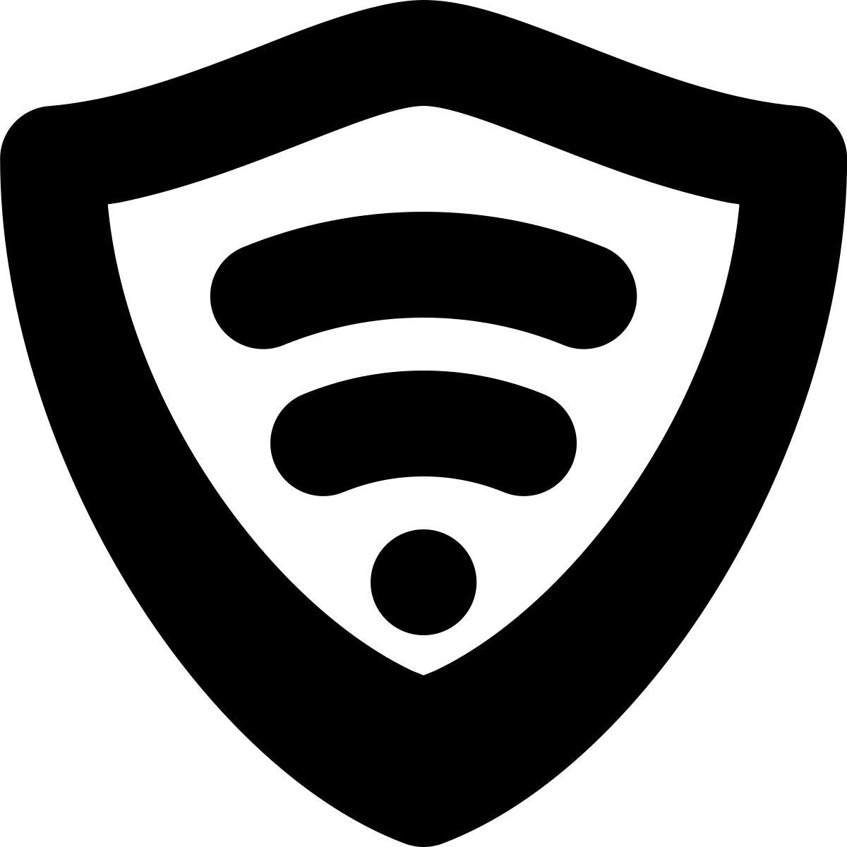 tiny bold style security wi fi icon