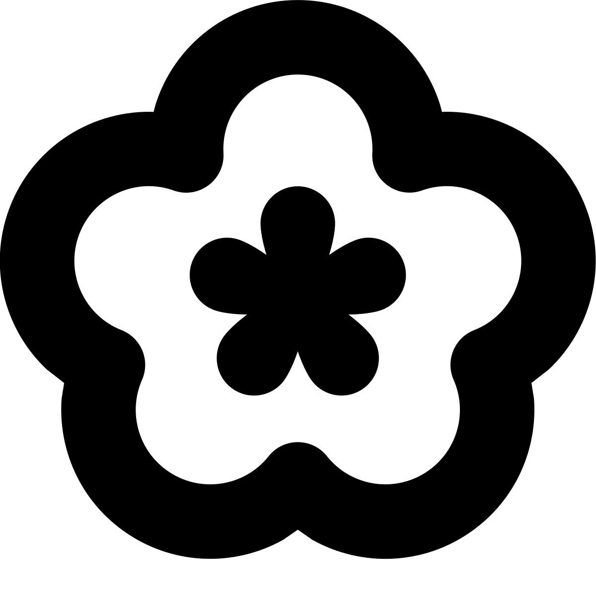 tiny bold style spa flower icon