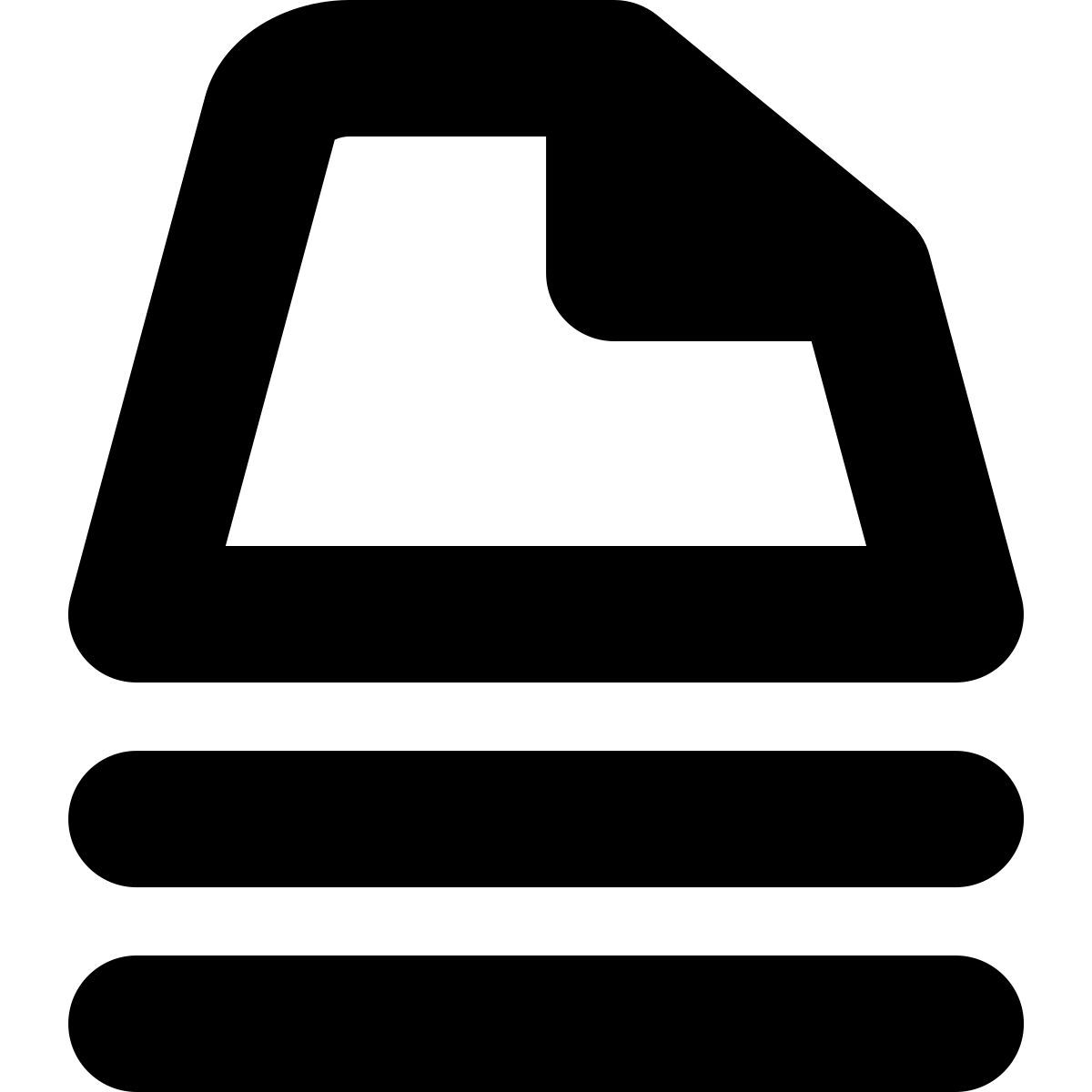 tiny bold style 一叠纸 icon