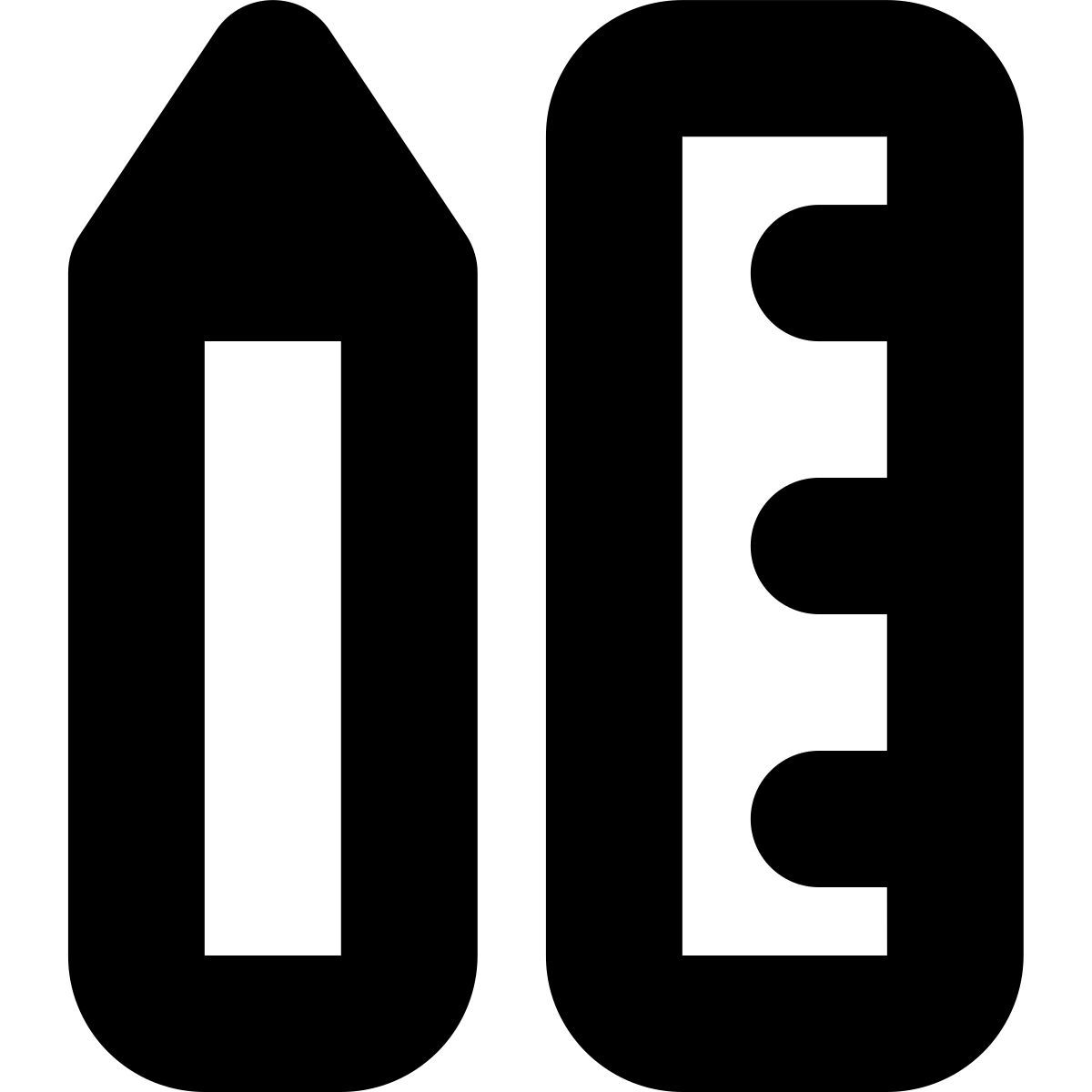 tiny bold style papelería icon