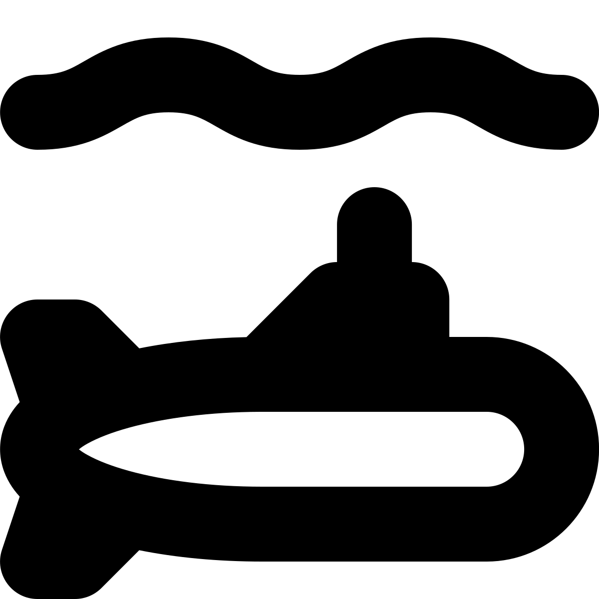 tiny bold style submarine icon