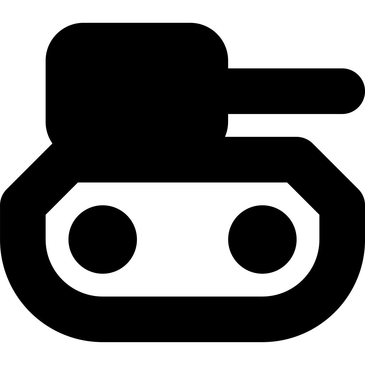 tiny bold style tank icon
