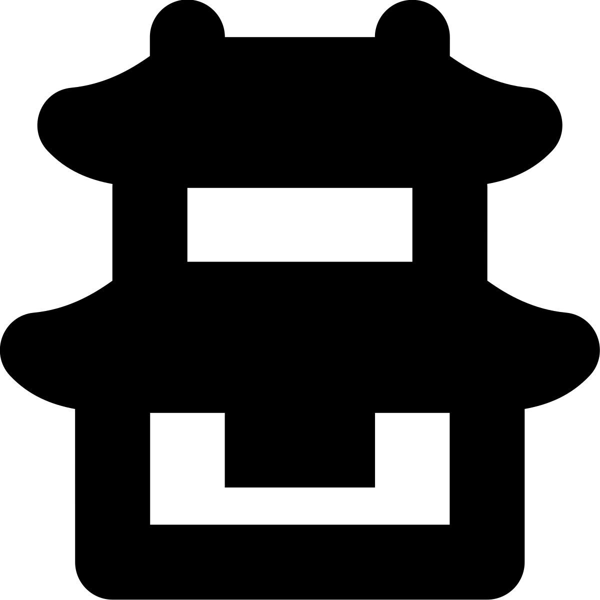 tiny bold style tempel icon