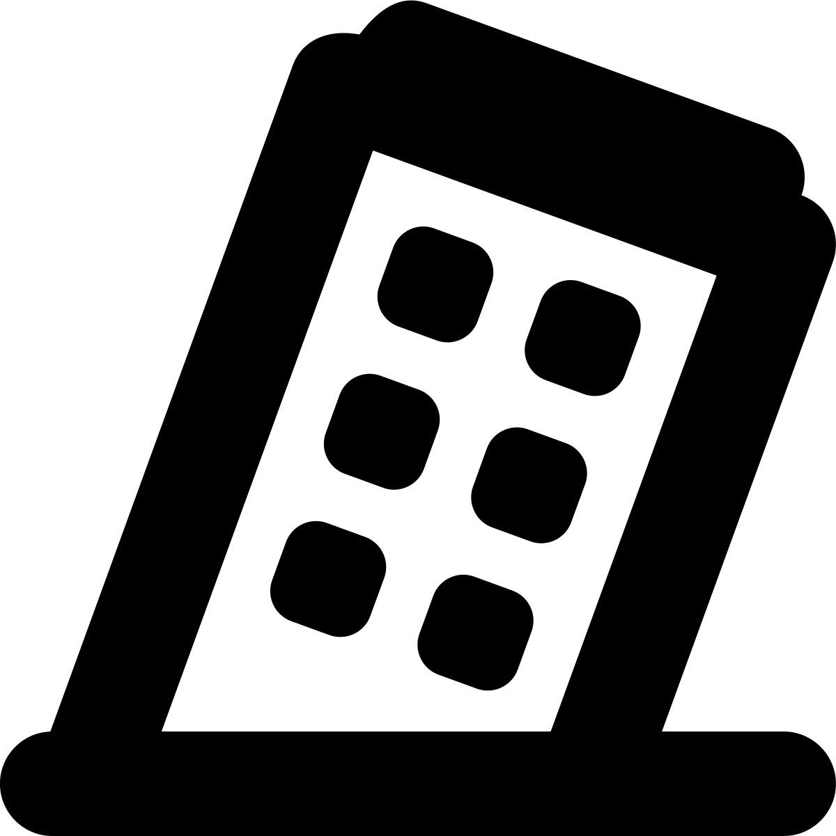 tiny bold style tower of pisa icon