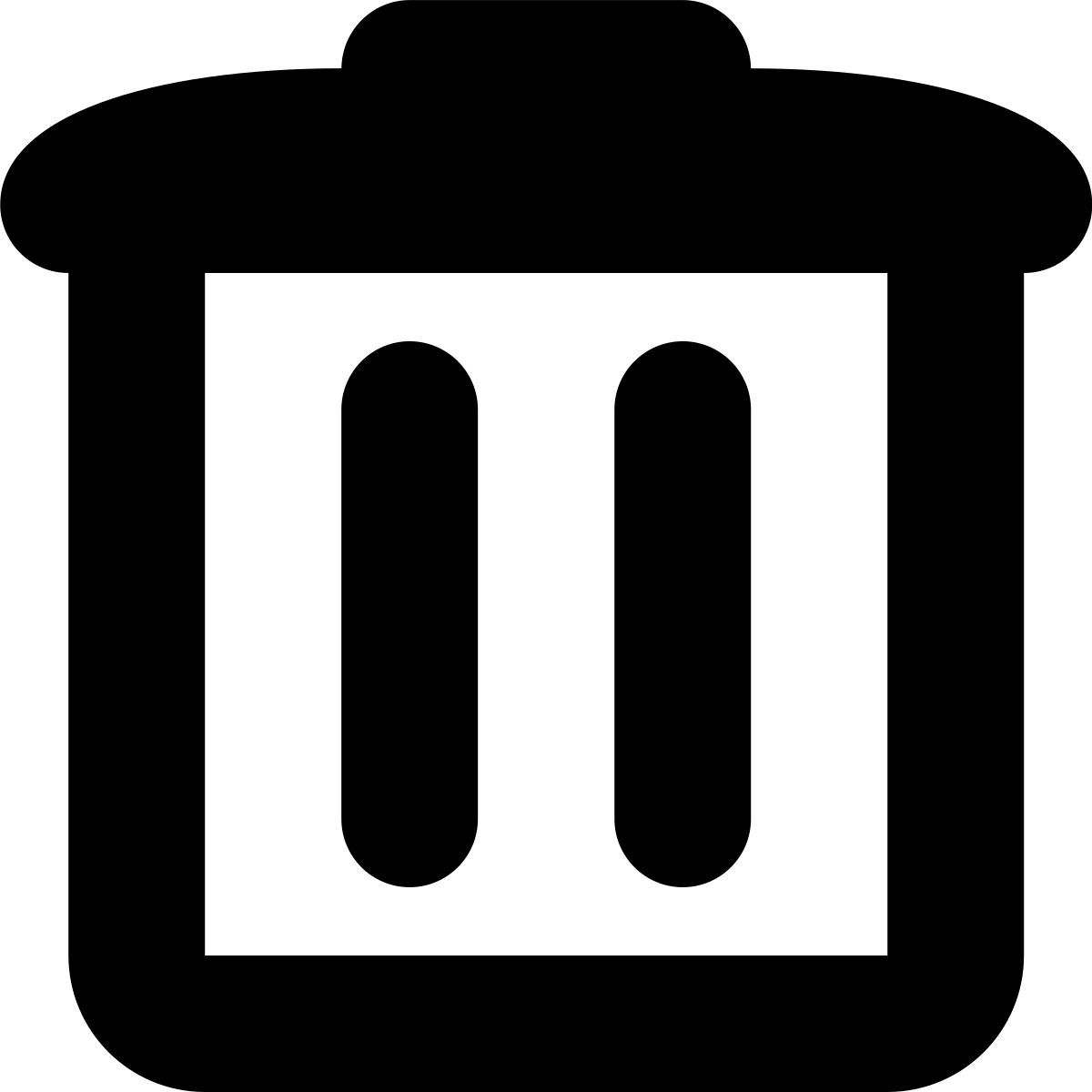 tiny bold style basura icon