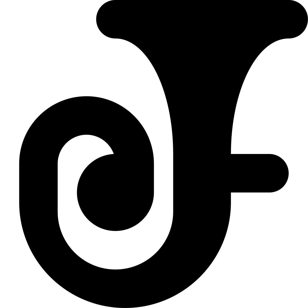 tiny bold style tuba icon