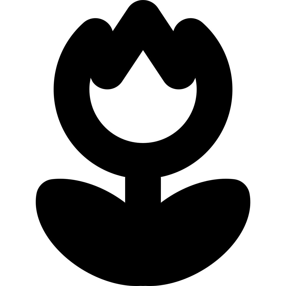 tiny bold style 튤립 icon