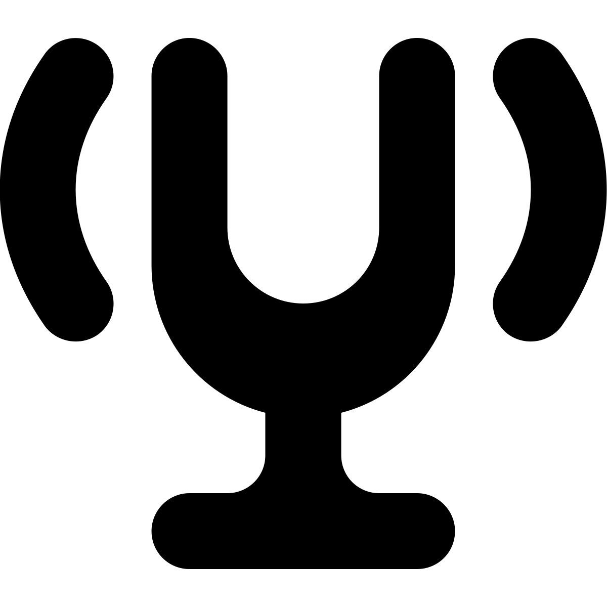 tiny bold style tuning fork icon