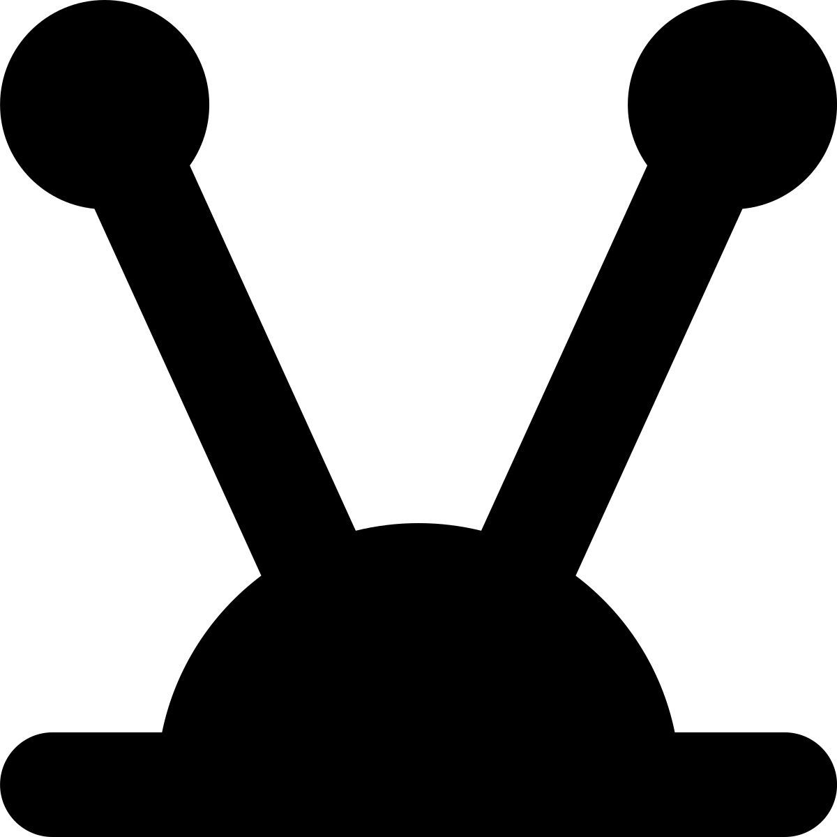 tiny bold style tv antenna icon