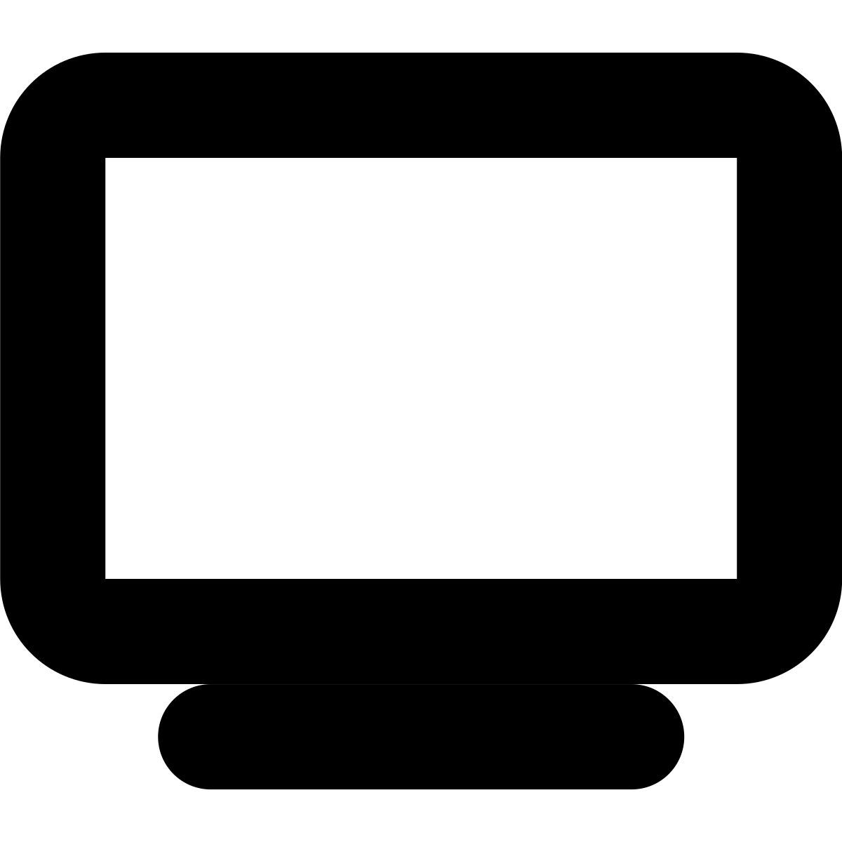 tiny bold style televisión icon