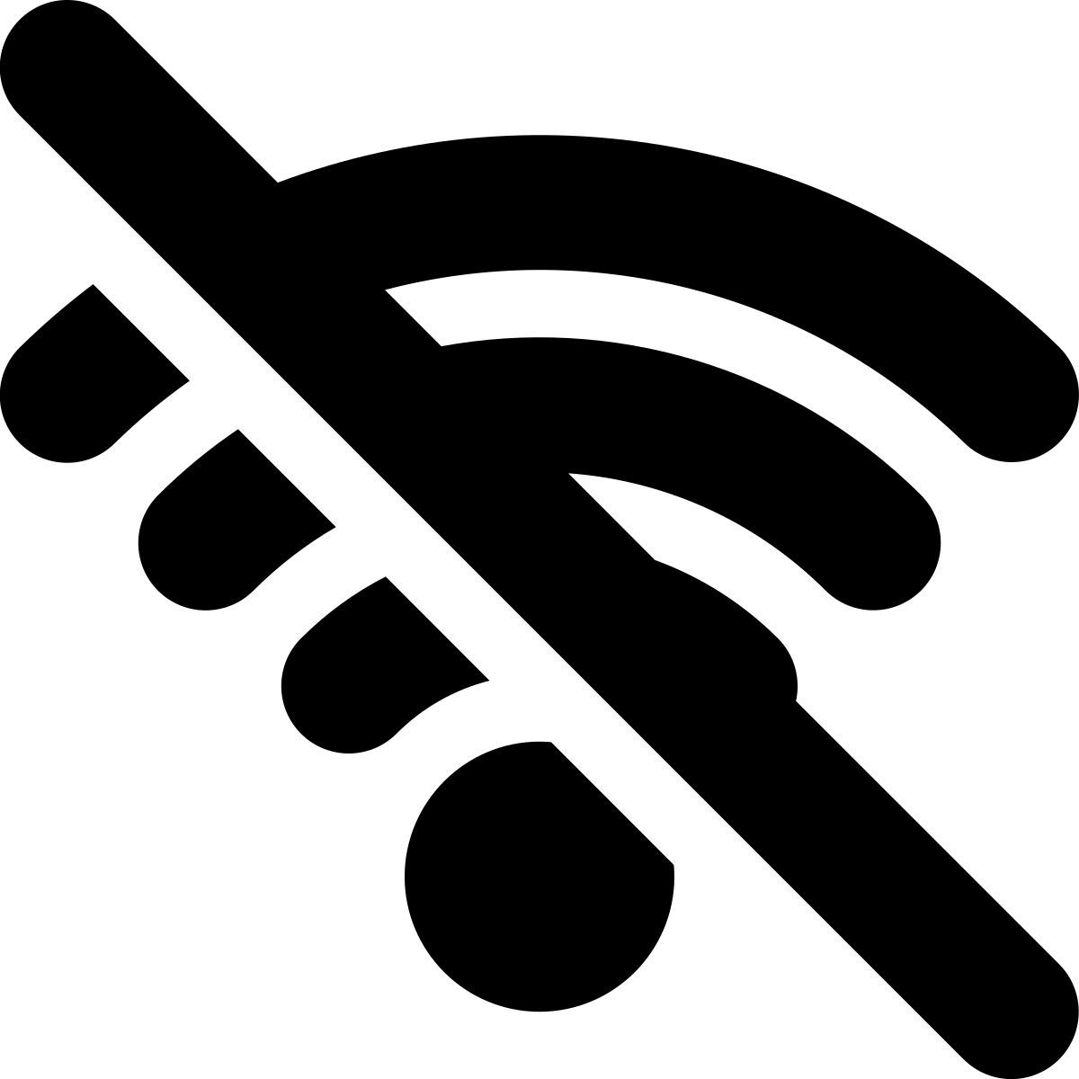 tiny bold style wi fi off icon