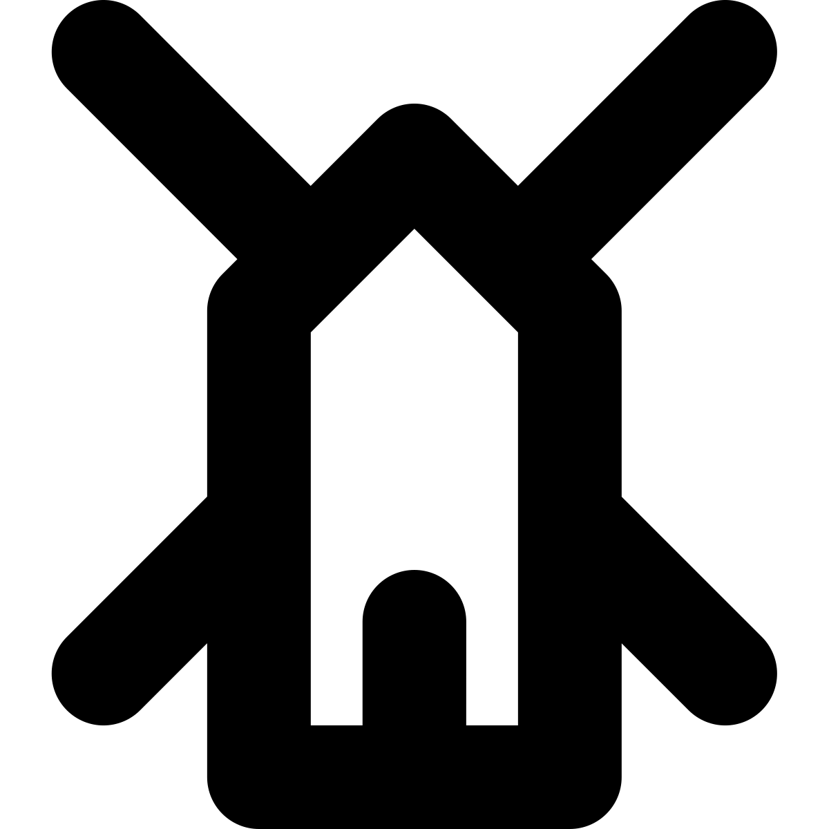 tiny bold style windmill icon