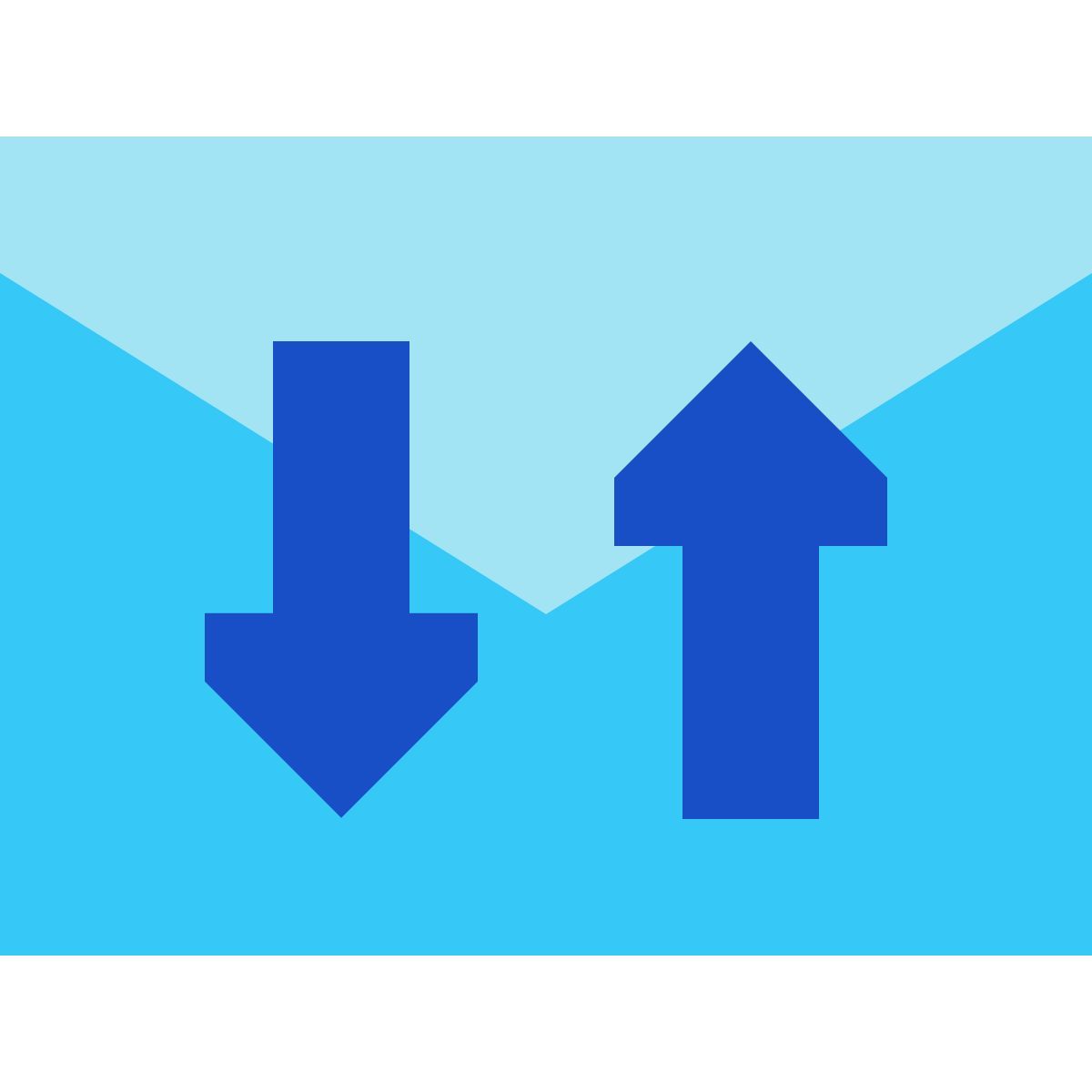 tiny color style message exchange icon