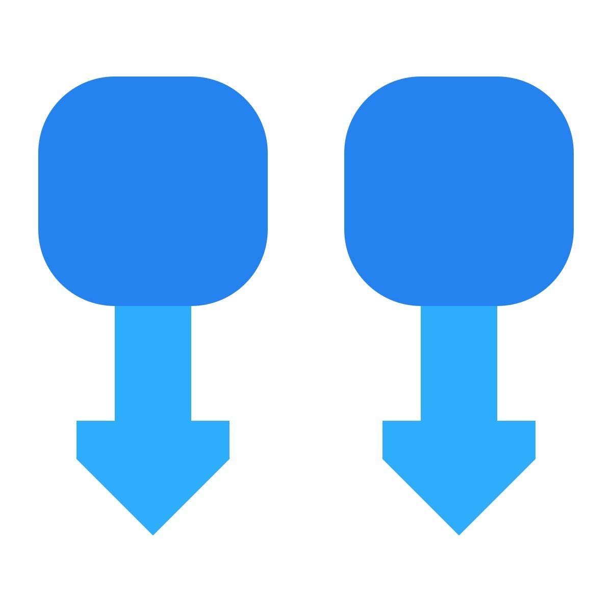 tiny color style 2 本指で下にスワイプ icon