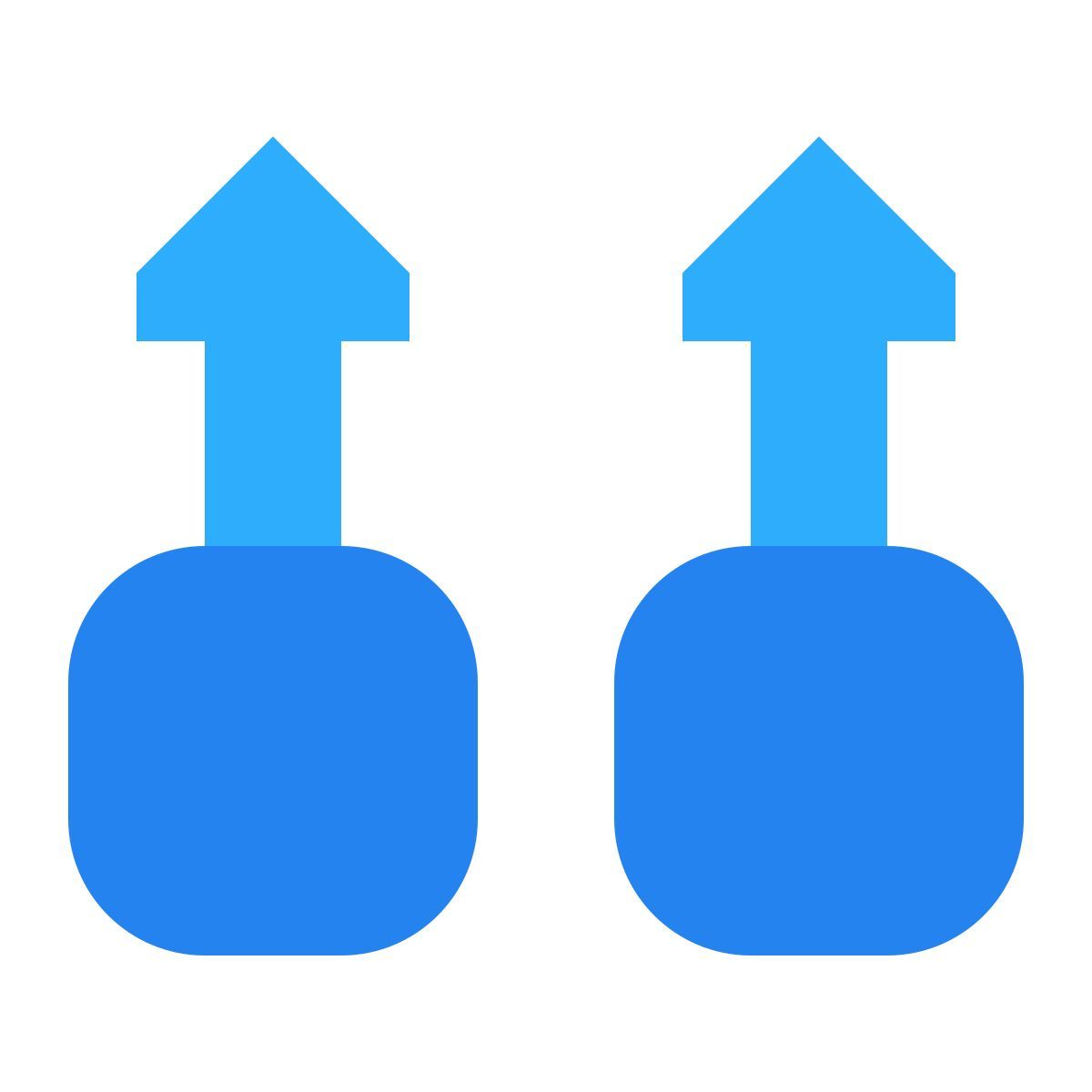 tiny color style two finger swipe up icon