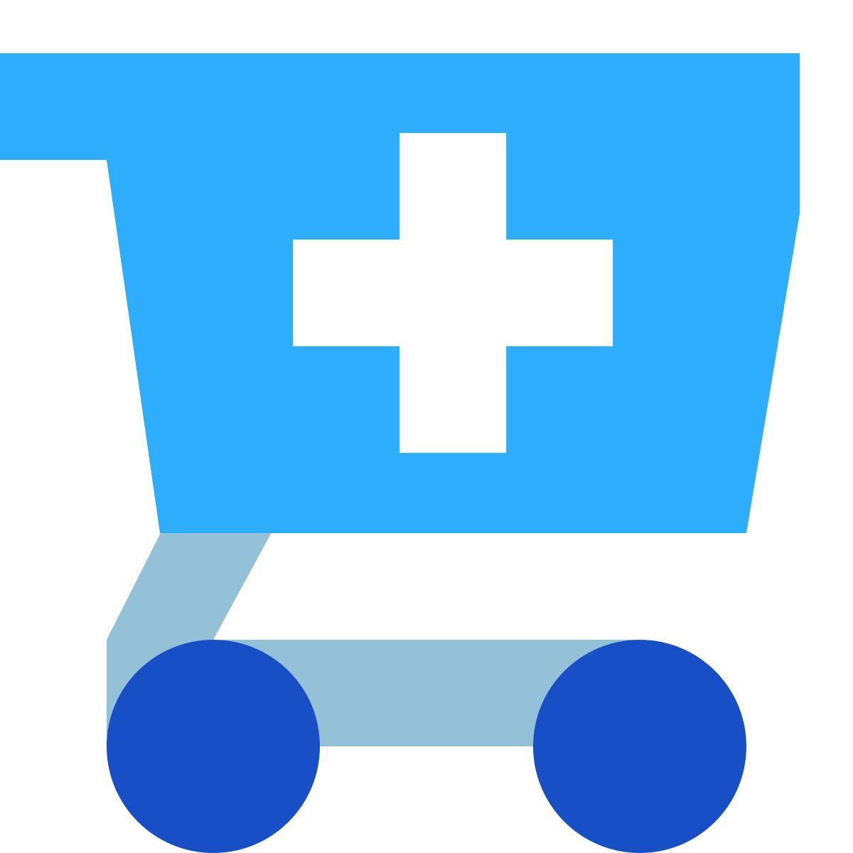 tiny color style add shopping cart icon