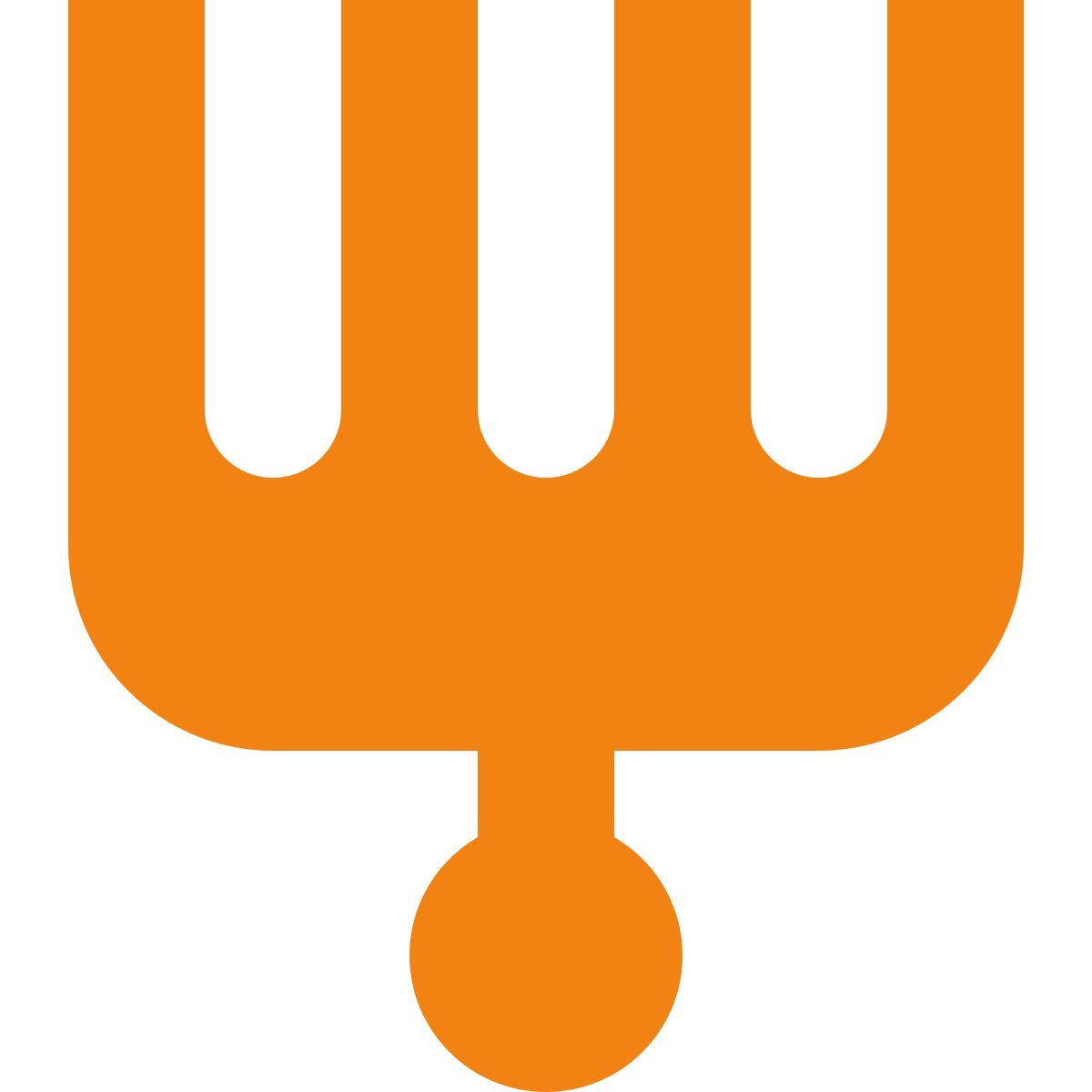 tiny color style afro pick icon