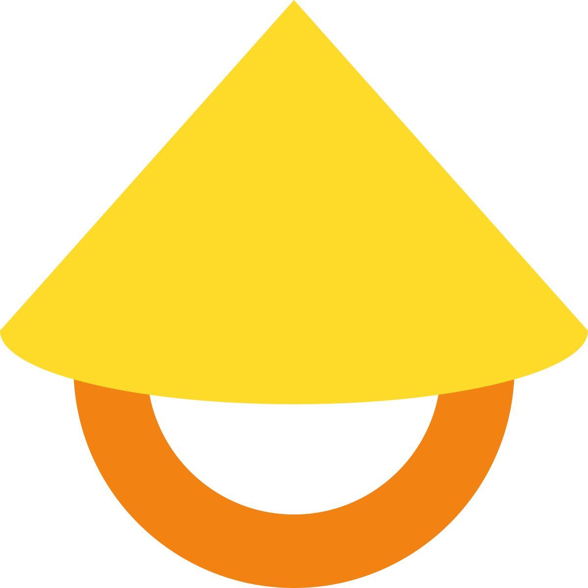 tiny color style asian hat icon