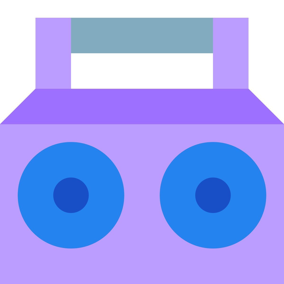tiny color style stereo portatile icon