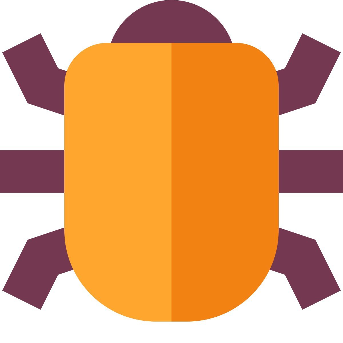 tiny color style bug icon