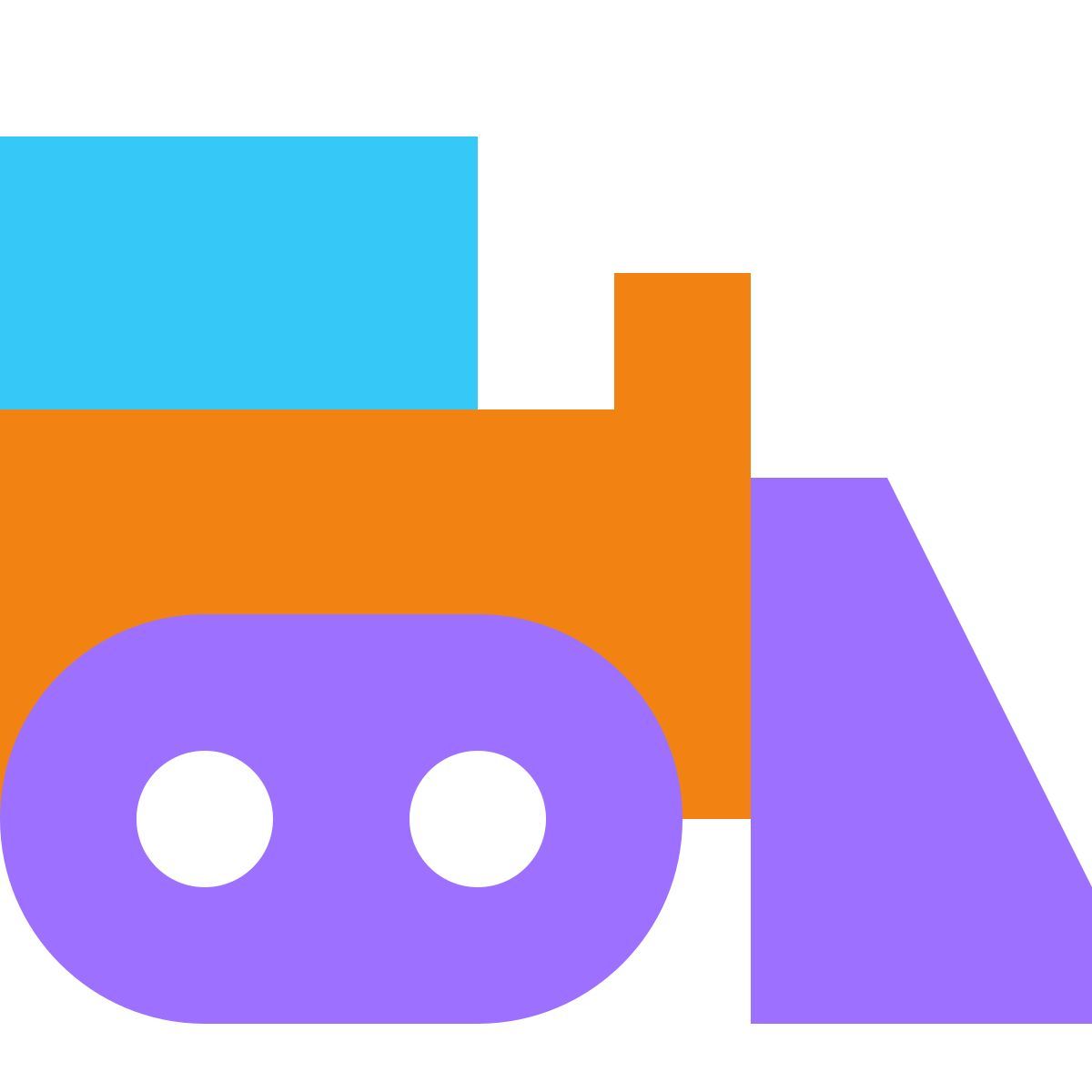 tiny color style bulldozer icon