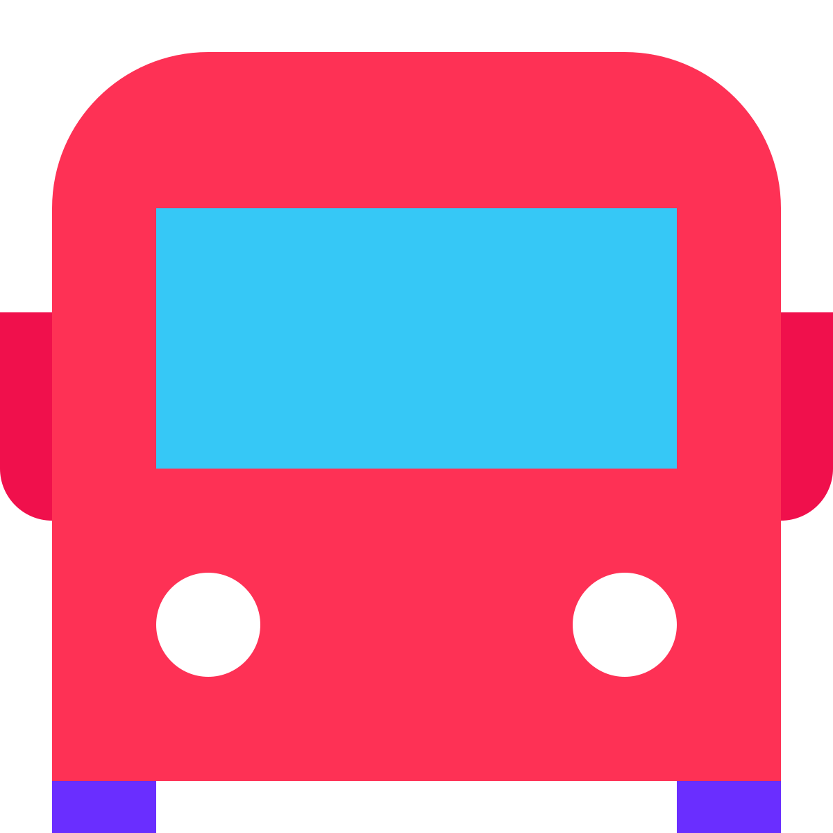 tiny color style bus icon