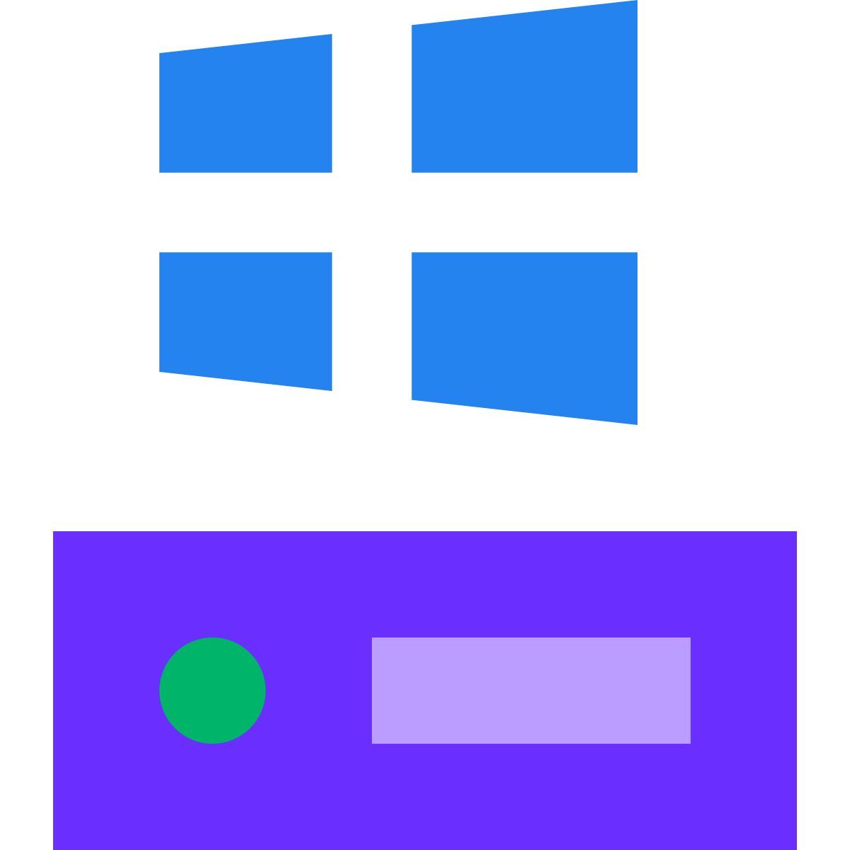 tiny color style c drive icon