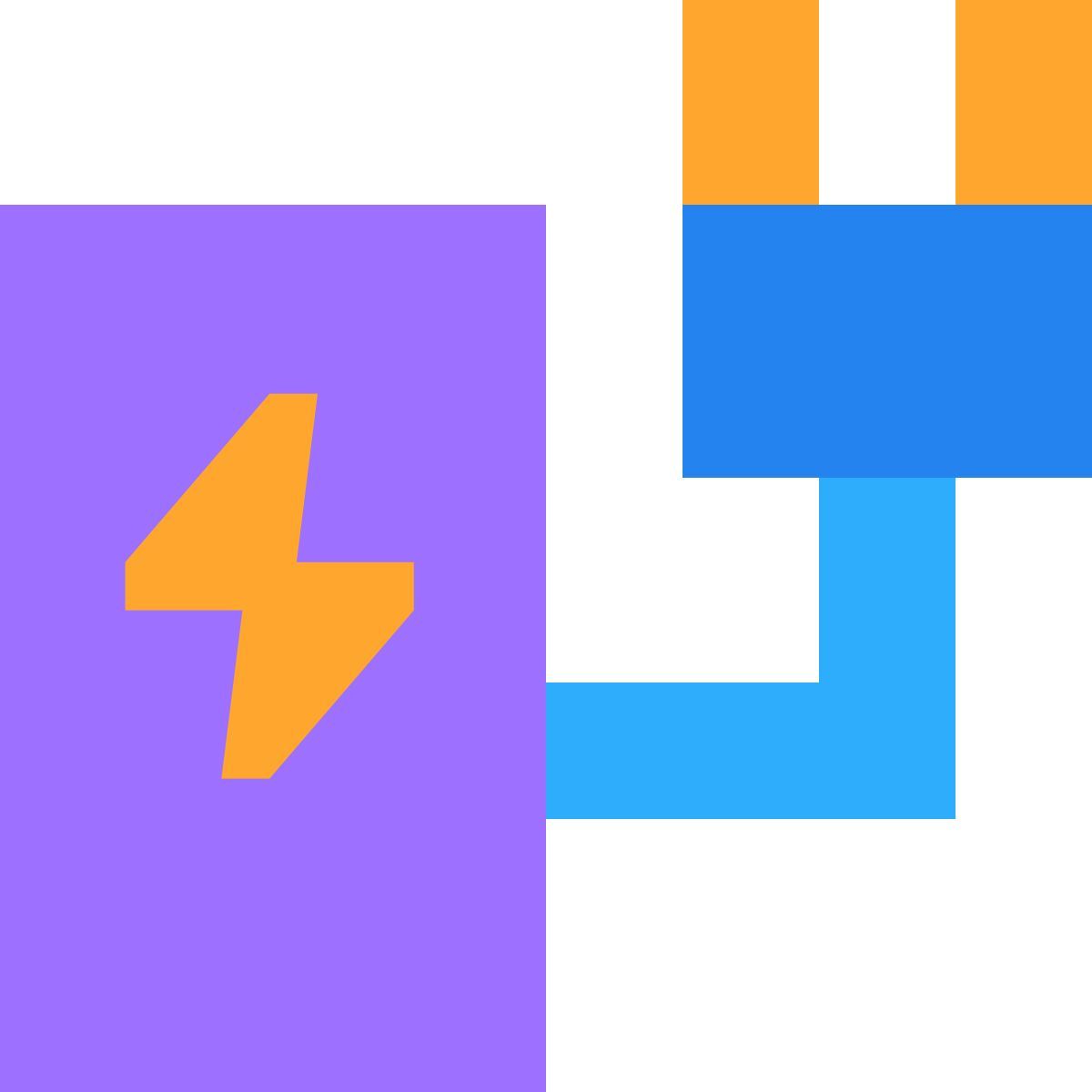 tiny color style 車の充電器 icon