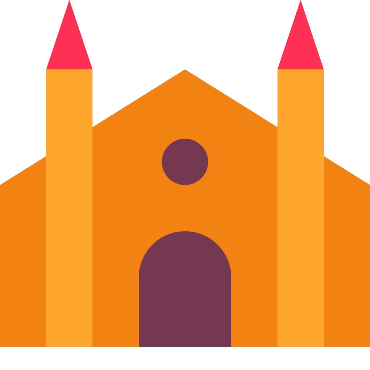 tiny color style cathédrale icon