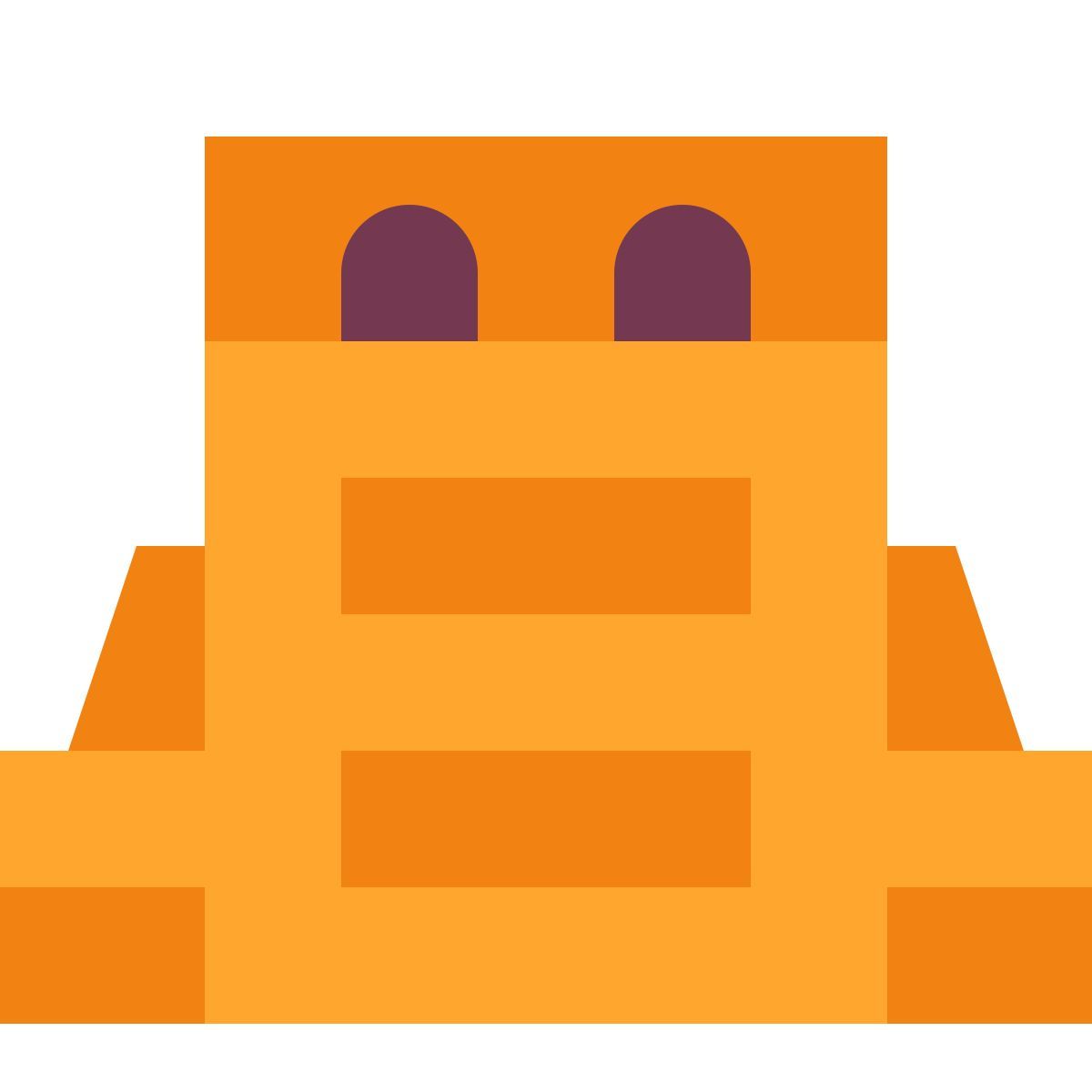 tiny color style temple aztèque icon