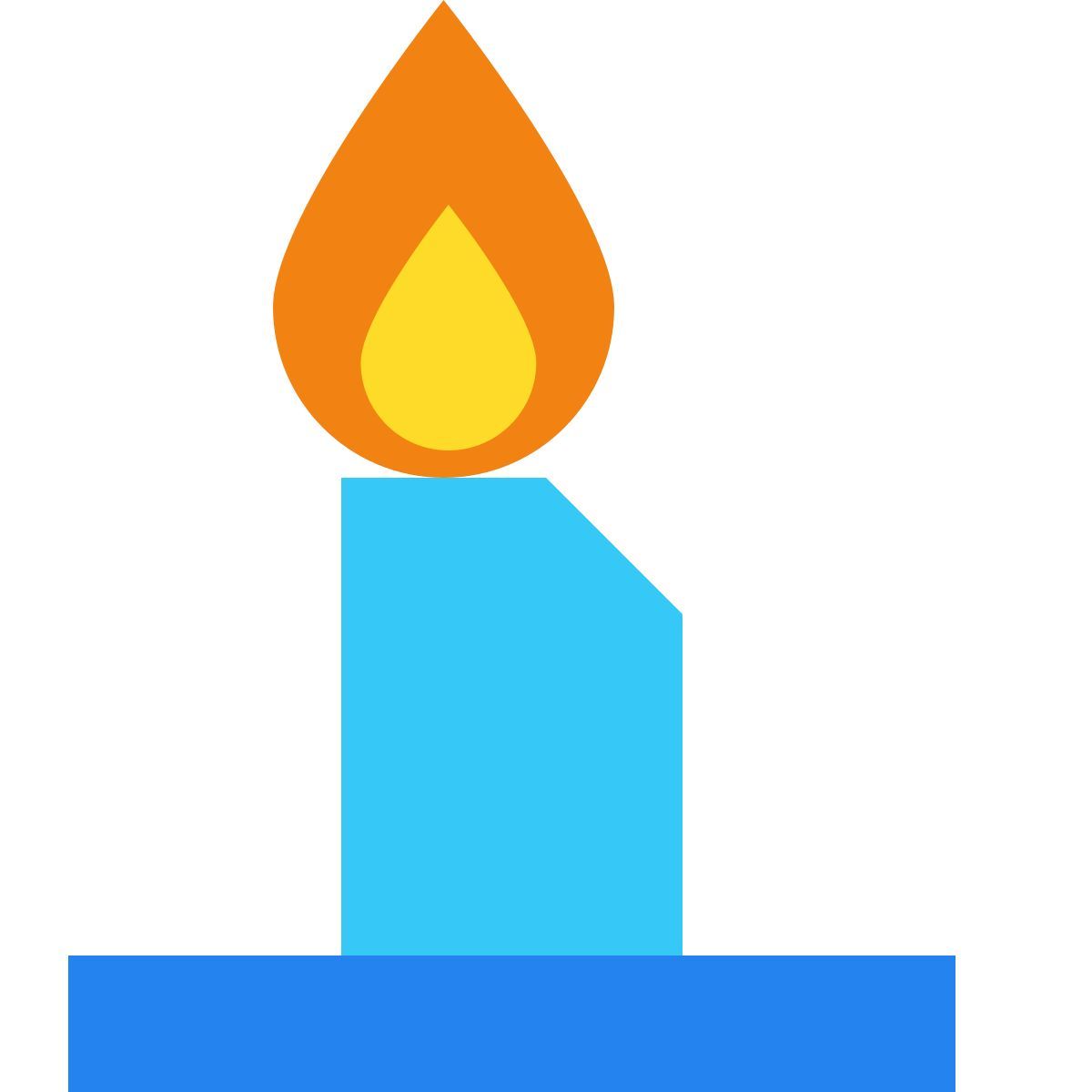 tiny color style vela de navidad icon