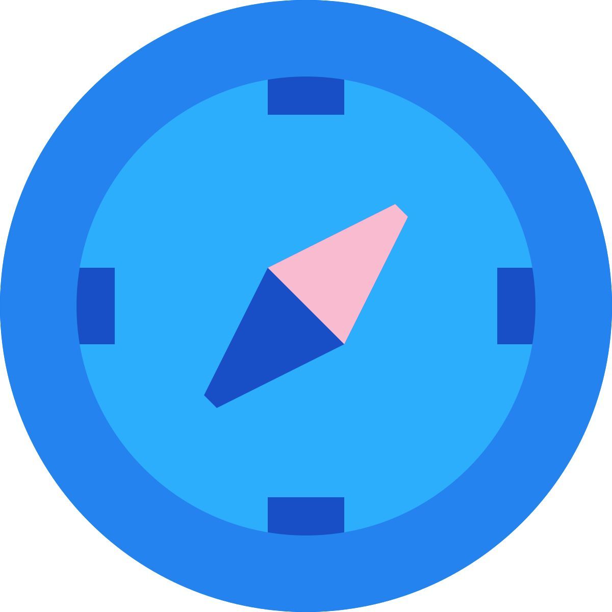 tiny color style brújula icon
