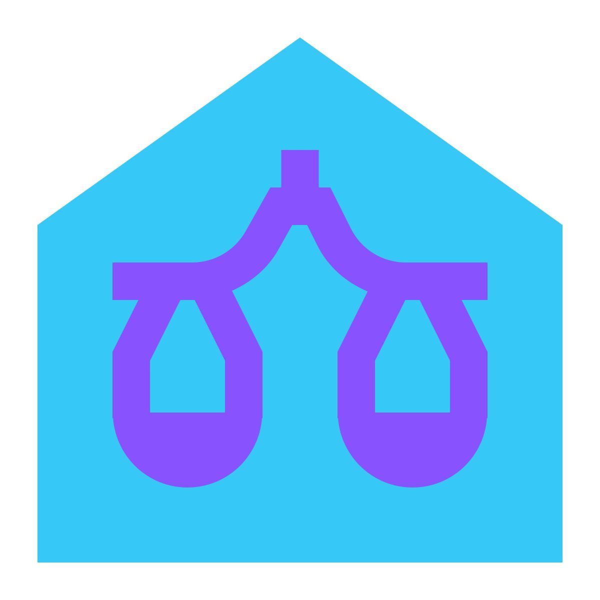 tiny color style courthouse icon