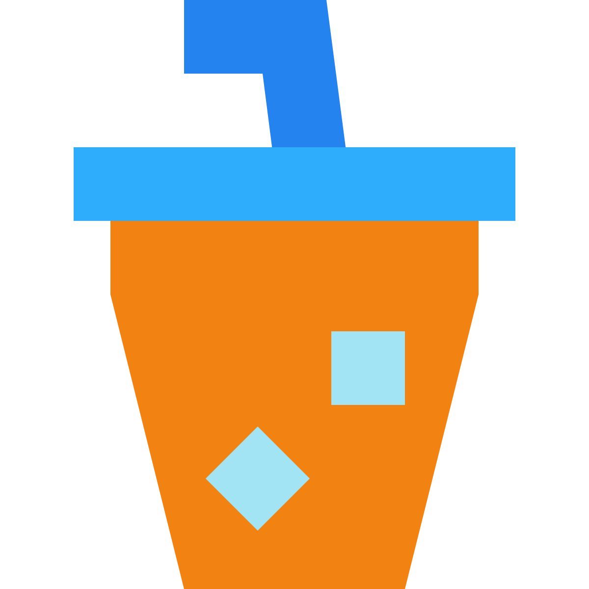 tiny color style taza con pajita icon