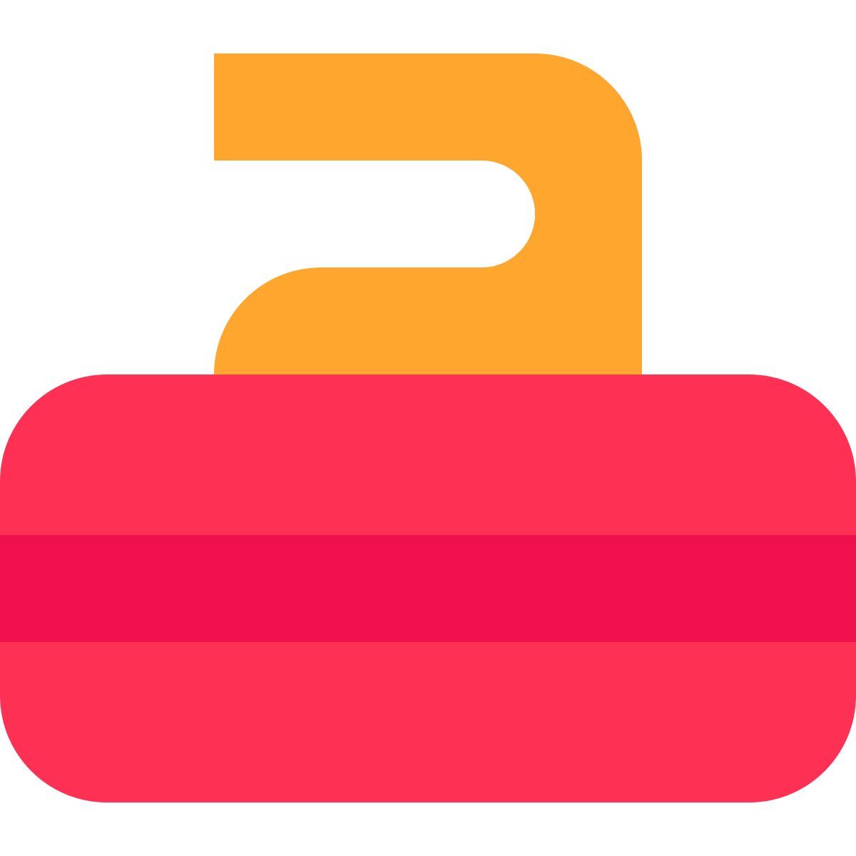 tiny color style curling stone icon