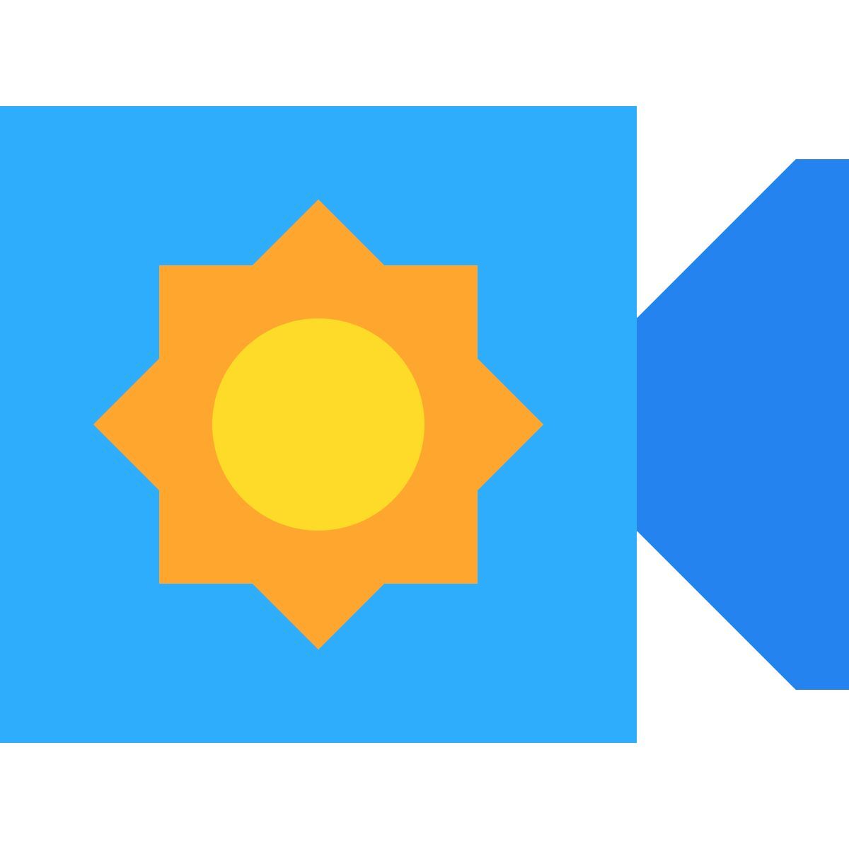 tiny color style day camera icon
