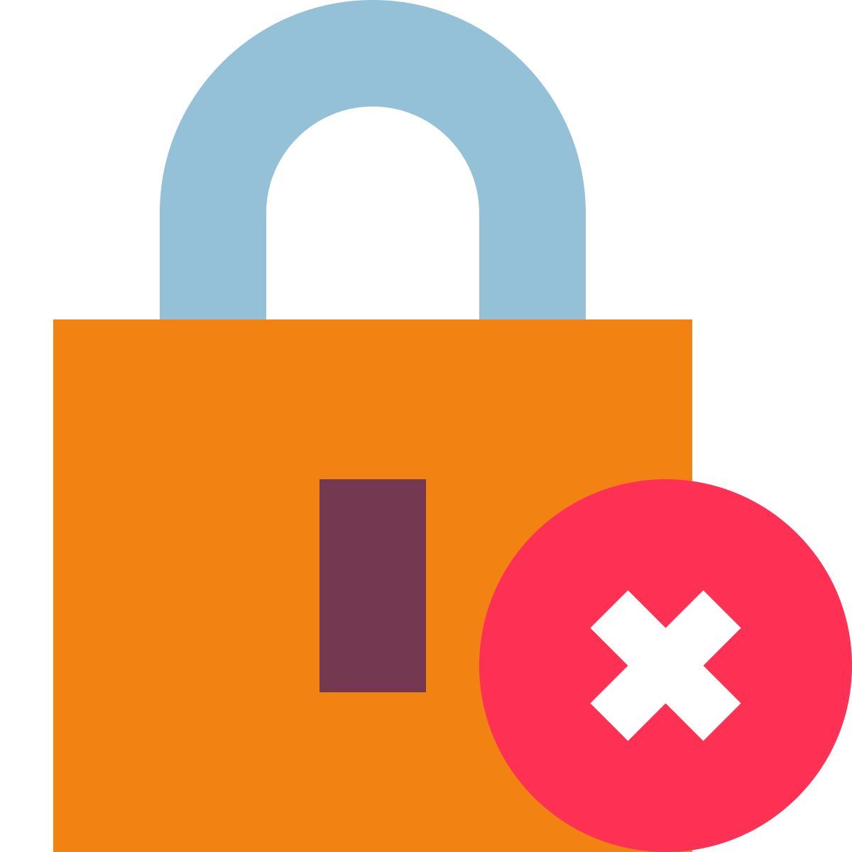 tiny color style löschen sie die sperre icon