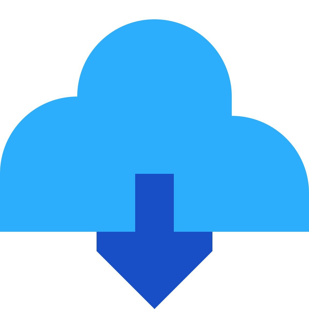 tiny color style télécharger depuis le cloud icon