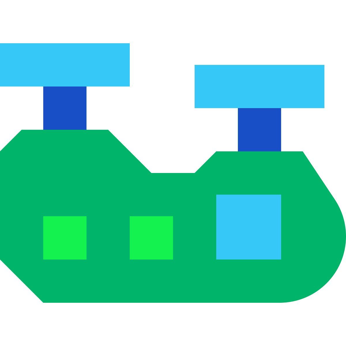tiny color style helicopter icon